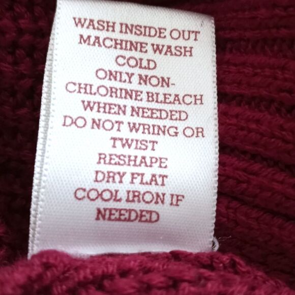 SO BURGUNDY RIBBED V-NECK SWEATER SZ.M EUC - Picture 6 of 6